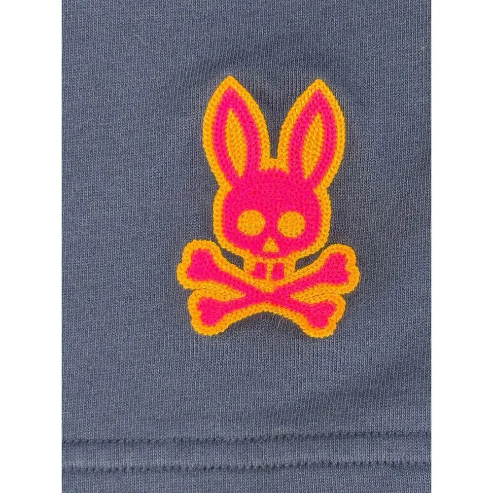 Psycho Bunny Mens Large Navy Blue Cotton French Terry Sweat Shorts Loungewear